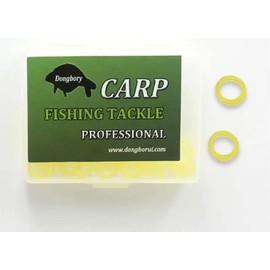 Pellet Bait Bands 100pcs/box Sizes S, M, L Secure Fishing Baits Elastic Bands Carp Coarse Fishing Tackle (L - 6mm)