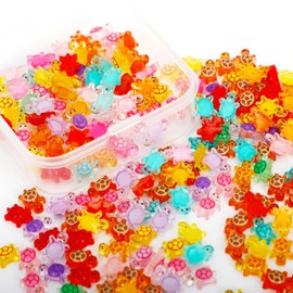 Doryfew 200 Pcs Luminous Mini Resin Turtles - Glow in Dark Tiny Sea Turtle Figurines for Fairy Garden, Moss Landscape, Party Decoration & Hidden Games