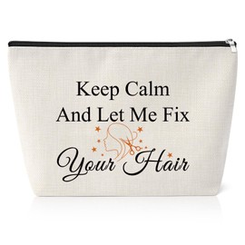 Hairdresser Gift for Women Cosmetic Bag Funny Hair Stylist Gifts Hairstylist Appreciation Gift Funny Hair Dresser Gift Cosmetology Graduation Gift Birthday Christmas Graduate Gift Makeup Bag