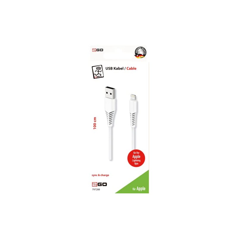 2GO Charging Cable / Data Cable Compatible with Apple Lightning