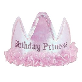 Birthday Princess Pink Tiara (16cm x 26cm) 1 Count - Elegant Crown for Girls & Women Birthday Celebrations