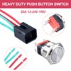 DMWD 22mm Heavy Duty Momentary Metal Push Button Switch Large