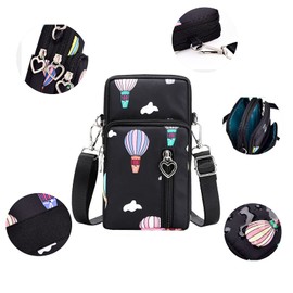 Spldsun Shoulder Bag, Women's Messenger Bag, Phone Bag, Fashion Oxford Cloth Shoulder Bag, for Women Children Phone Keyring, black