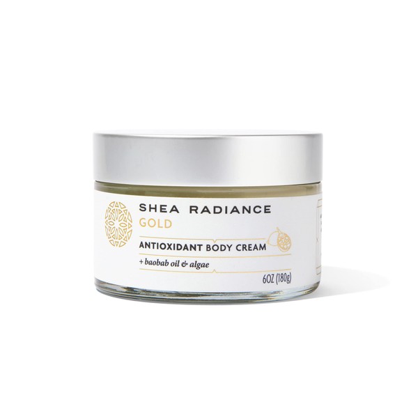 Shea Radiance Classic Scent Baobab - Unrefined Shea Antioxidant Cream & Body Lotion, for All Skin Types - Collagen Boosting Hydration | 6oz