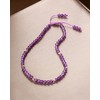 Jewboo Natural Amethyst Anklet Bracelet For Women Beach Foot Jewelry
