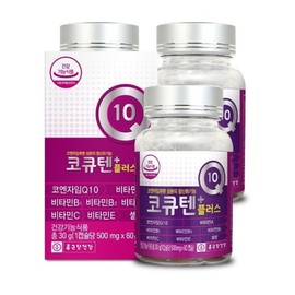 Chong Kun Dang Health CoQ10 Plus 60 capsules, 3 bottles, 6 months supply, contains vitamin selenium 542728 / 종근당건강 코큐텐 플러스 60캡슐 3병6개월분 비타민 셀렌함유 542728