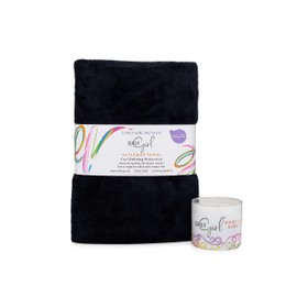 Curly Girl Microfiber Towel and Root Lifting Double Prong Clips (Black)