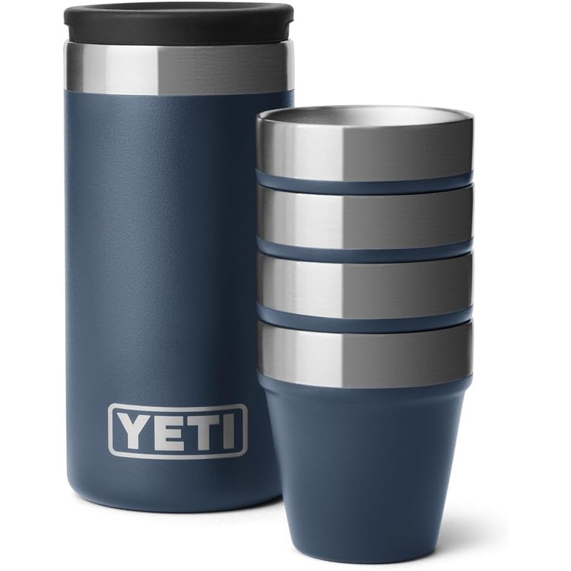 YETI Rambler Shot Glasses with Carrying Case, Navy