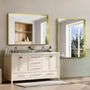 CIRCUMI Gold Bathroom Mirror, 36"x48" Rectangular Mirror with Deep Metal