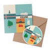 1 x Greeting Card & 10 cm Round Sticker Set