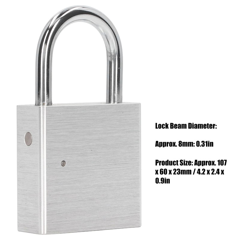 Bluetooth Padlock USB Rechargeable APP Control Impact Resistant Smart Padlock