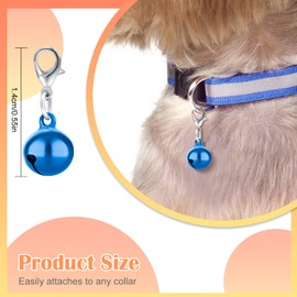 FUYIHGL 10PCS Dog Cat Bell for Collar with Loud Crisp Sound - Small Pet Collar Bells Made of Sturdy Metal - Pet Bell Gifts Dog Cat Collar Charms in Random Color - Jingle Bell for Christmas Decoration