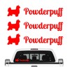 Siviwonder Powder Puff Dog Sticker Set of 3, 30cm, red