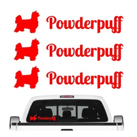 Siviwonder Powder Puff Dog Sticker Set of 3, 30cm, red