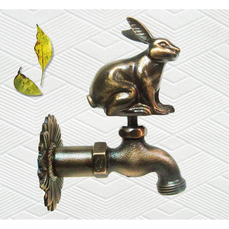 Brass Rabbit Garden Outdoor Faucet - 3/4" Inches Pipe Thread