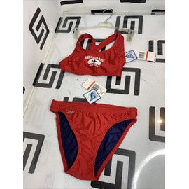 Speedo NEW SPEEDO Lifeguard Top Female Techno Back Sz XS Guard Bottom 2-Pc Two Piece