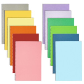 DWIYITTN Pack of 12 Pocket Notebooks, 9 x 13 cm, Handy Lined, 36 Pages, Blank Coloured Mini Notebook, Bulk for Party Bags, Small Project, Writing Notebook that Takes Sketches