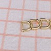 Healifty 4 Pieces Alloy D Ring Setting Bag Ring Semicircular