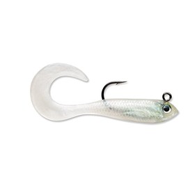 Storm unisex adult Target species , Bass Trout WildEye Curl Tail Minnow 03 Pearl, pearl, One Size US