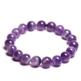 Mayting Natural Amethyst Bracelet 8 mm Beads Bracelet Gemstone Stone Crystal Bracelet Men Women Stretch Wrist Band, Stone