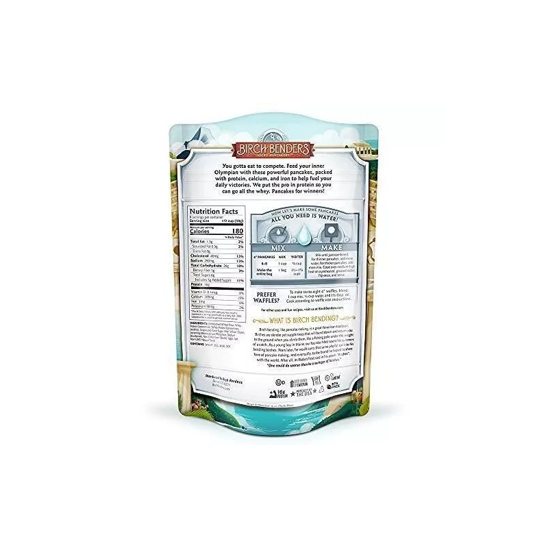 Birch Benders Pancake and Waffle Mix with Whey, Protein, 16