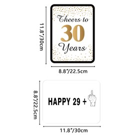 WERNNSAI 30th Birthday Party Decorations for Adults- 9PCS Wall Signs Happy Birthday Tags 30 Year Old Party Decor White Caution Logos on Door Windows Yard Garden Banner Party Supplies Picture Props for Men/Women