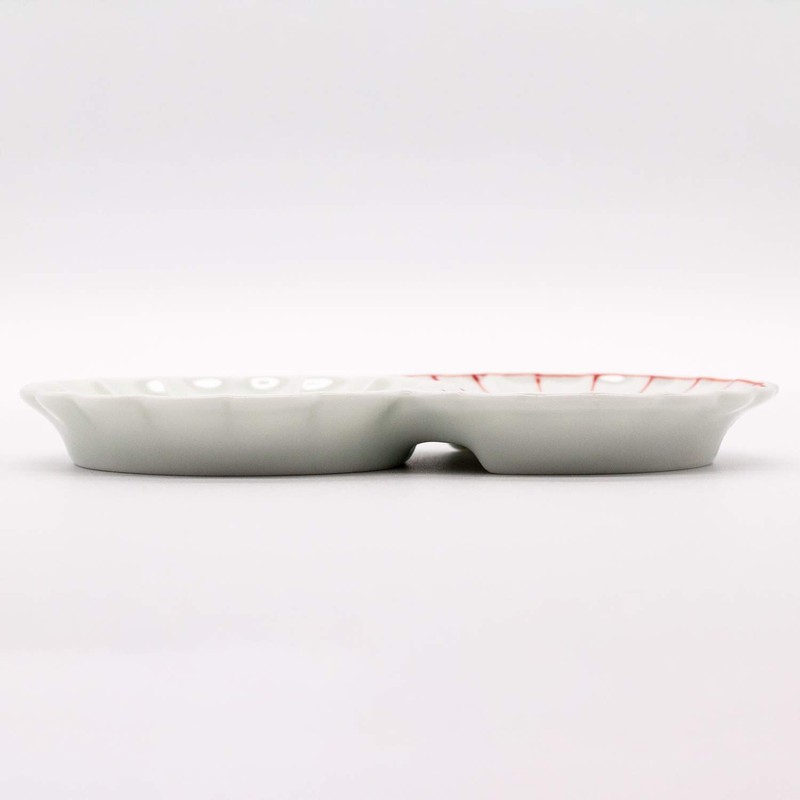 Hasami Ware 476690 Shigeyama Pottery Chrysanthemum Shape, Small Portion Plate,