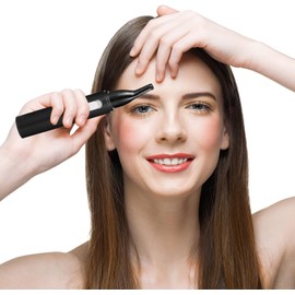 Recortador de Vello Nasal Multifunción Negro 1 Juego Abs y Acero Inoxidable, para Cejas y Uso Doméstico, Diseño Compacto y Práctico
