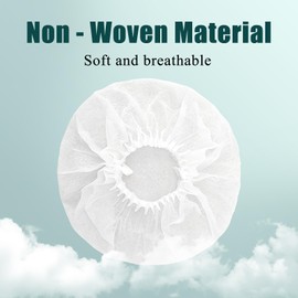 QeeFop 100 Stücke Kopfhörer Schutz Überzieher Einweg-kopfhörer Abdeckung für Kopfhörer Ohrpolster 8-13 cm (Weiß)