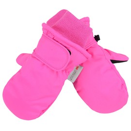Durio Ski Gloves for Children and Toddlers, Waterproof Gloves, Warm Mittens Gloves for Children from 1 to 6 Years, Pink, XS (Suitable for 1 to 2 Years)