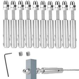 STFALI Wire Rope Terminal Screw Terminal for Wire Rope 5 mm, Wire Rope Tensioner Rope Tensioner Stainless Steel for Fixing Tensioning (5 mm)
