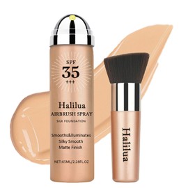 Sunscreen Airbrush Foundation Makeup Spray,SPF 35, Full Coverage Foundation for Mature Skin,Silky Mist Spray Makeup,Long Lasting Waterproof Concealer for Color Correction Skin Tint (#02 Beige)
