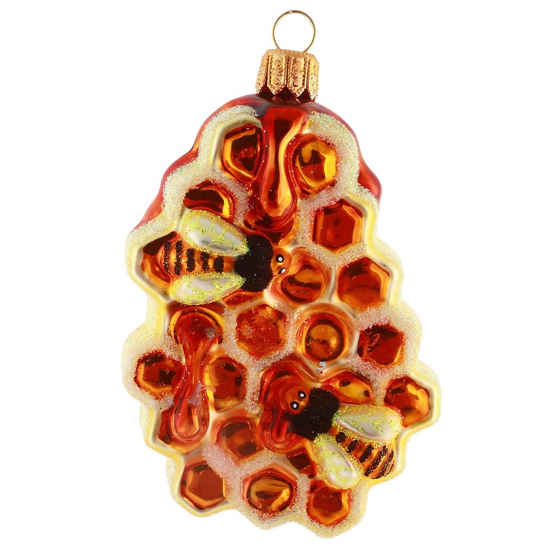 Hamburger Weihnachtsontor - Christmas Tree Decoration - Honeycomb with Bees
