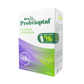 Bomuca - Probvioptal 60 Cápsulas, Probióticos y Prebióticos, 14,000 millones de UFC, Tecnología Duocap                                                
