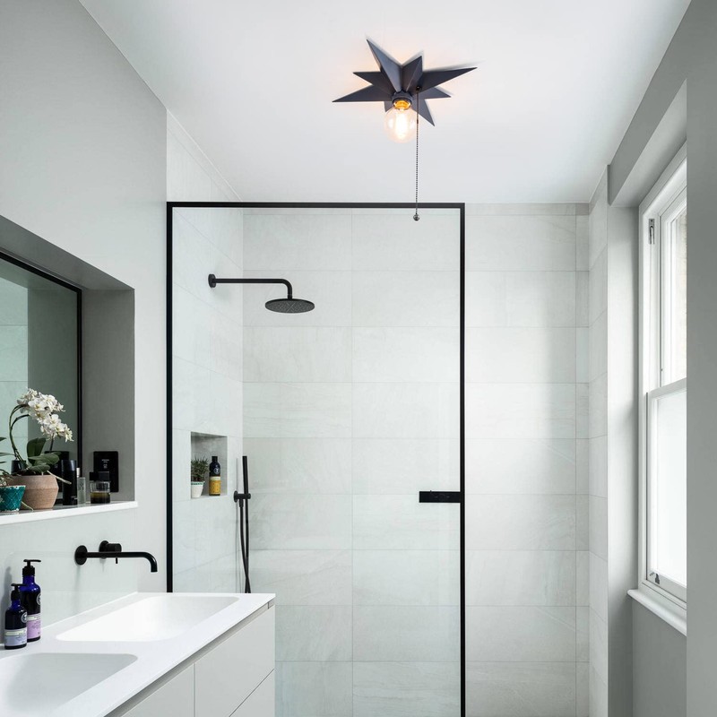 VILUXY Flush Mount Ceiling Light, Black Star Light Fixtures Ceiling