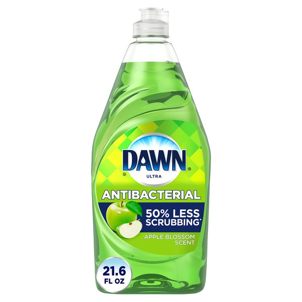 Dawn Ultra Dishwashing Liquid Dish Soap, Antibacterial Apple Blossom, 21.6 oz
