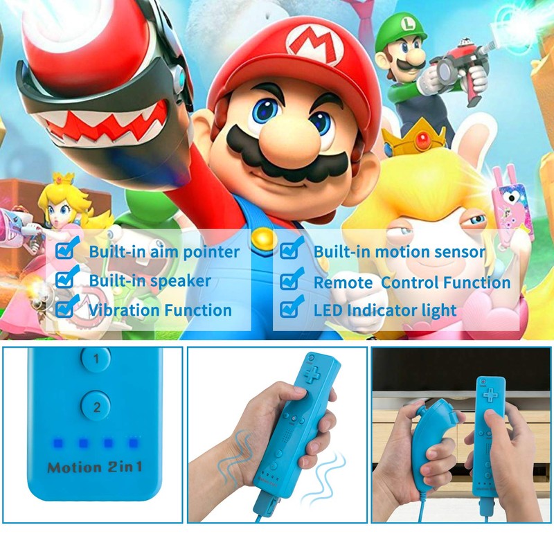 TechKen Remote Controller Compatible with Wii, Wii U with Built