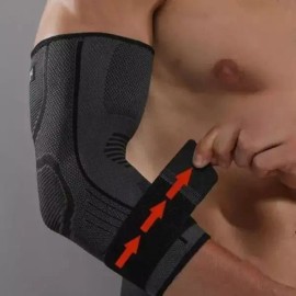 팔꿈치보호대 헬스 운동 팔꿈치 엘보 보호대 관절보호 암슬리브 1개 [M] Elbow Support Brace for Health Exercise Elbow Protector Joint Protection Arm Sleeve 1pc [M]