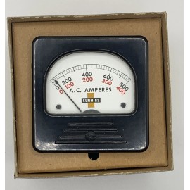 Triplett AC, Amperes, Panel, Meter, 200-800, 100-400, Amps, 3in x 3in, Cummins, A.C. Amp