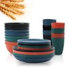 Dinnerware Sets, 32 Piece Wheat Straw Plates and Bowls Sets