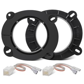 NuIth 6.5 Inch Front Door Speaker Bracket Adapter W/Wiring Harness for 2018-2023 Toyota Camry/Avalon/Highlander/Sienna Speaker Spacer Ring
