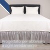 Martex Mantovana giroletto con volant, facile da montare, in microfibra,