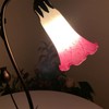 Bieye L10846 Lily Flower Blown Glass Accent Table Lamp for