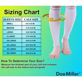 Doc Miller Calf Compression Sleeve Women and Men- 20-30 mmHg - 2 Pairs Calf Sleeve for Surgery Recovery Maternity Shin Splints Varicose Veins and Calf Injuries - Small Size - Grey Color