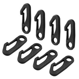 Coufce 8 Pack Flag Pole Clip Snap Hooks, Black Nylon Flag Clips for Attaching Flags to Halyard Rope