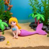 Zcccc Pink Mermaid Figurine Aquarium Ornament, Plastic Fish Tank Decor,