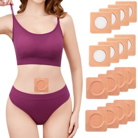 16Pcs Hypoallergenic Castor Oil Pack Wrap Belly Button Castor Oil Wrap Patches Pad No Wash,Anti Oil Leakage (Oil Not Included) Skin Color