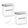 Yomjarl 2 Pack Salt Container,2 L Bath Salt Container With