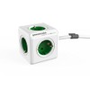 Power Cube Extended EU Green, Socket Cube with 5 Sockets,