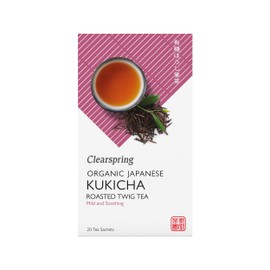 Clearspring Organic Japanese Kukicha, Roasted Twig Tea, 20 Teabags, Pack of 4